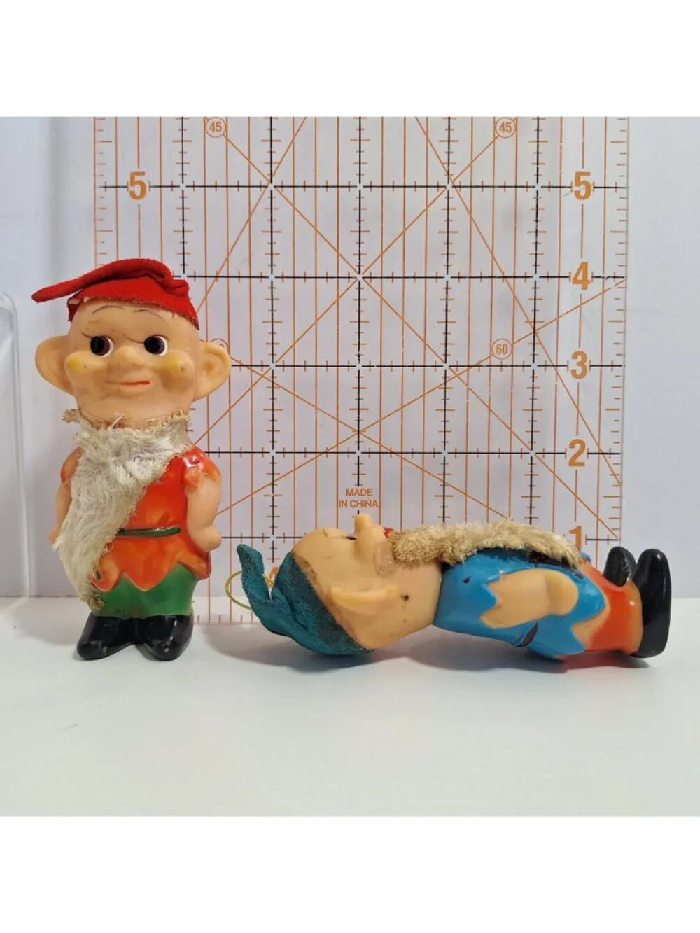 Elf Christmas Ornaments Dwarves Vintage Japan Figures 4